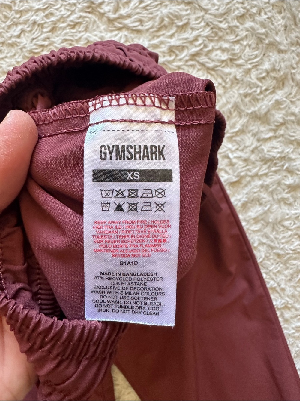 Gymshark Women's Training Woven Joggers B1A1D Cherry Brown Activewear Size XS - Picture 7 of 9